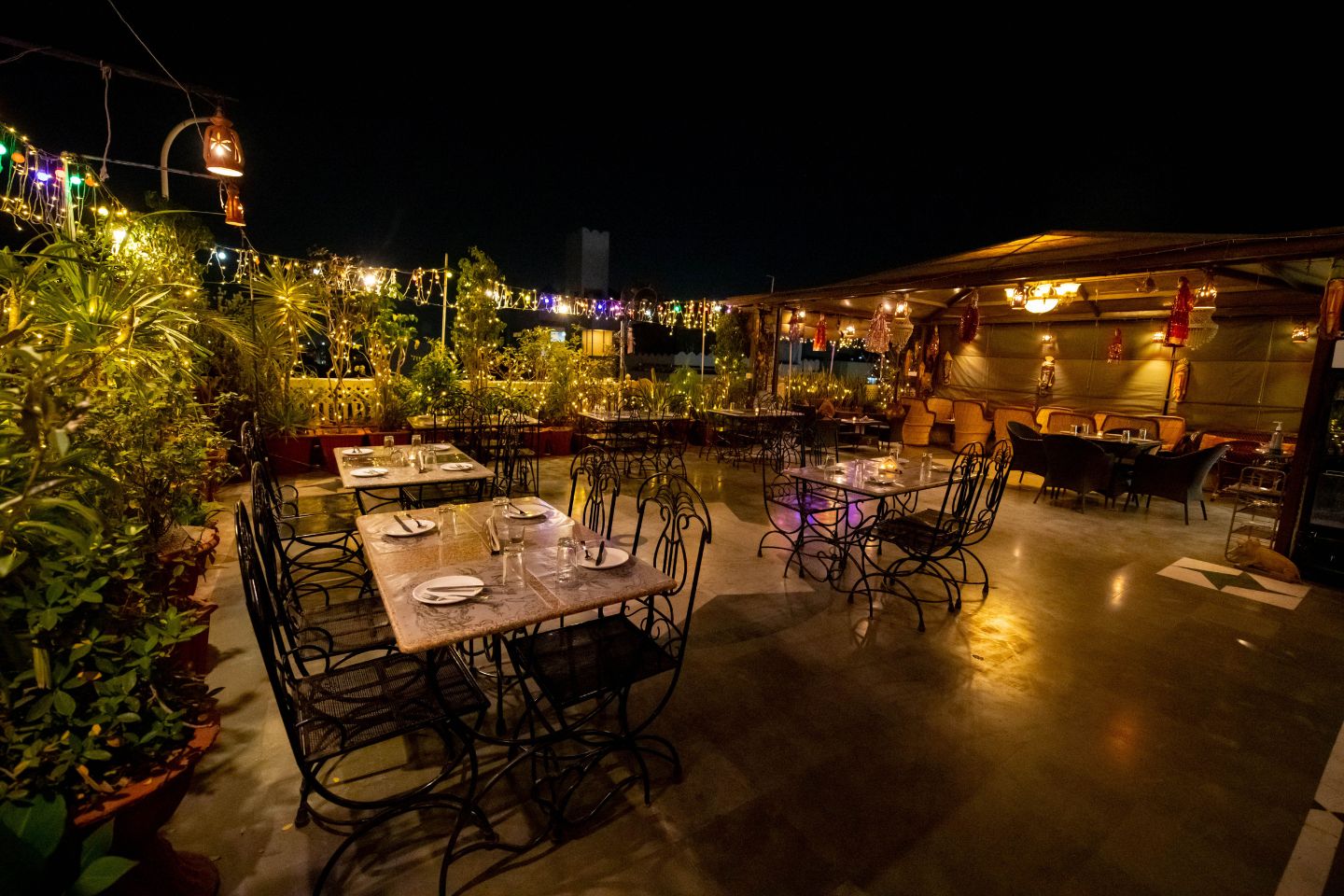 Dine at a rooftop restaurant